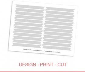Drinking Straw Flag Printable Template - DIY Make Your Own Party Drink Flags Template by daintzy