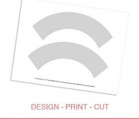 Cupcake Wrapper Template Printable - DIY Make Your Own Party Cupcake Wrapper Design Template by daintzy